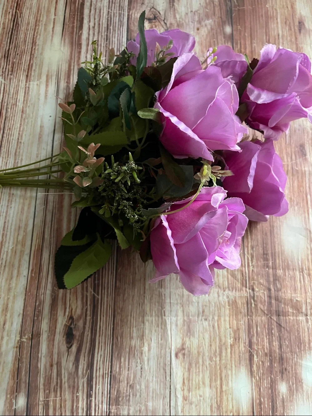 Artificial Lavender Faux Rose Bundle
